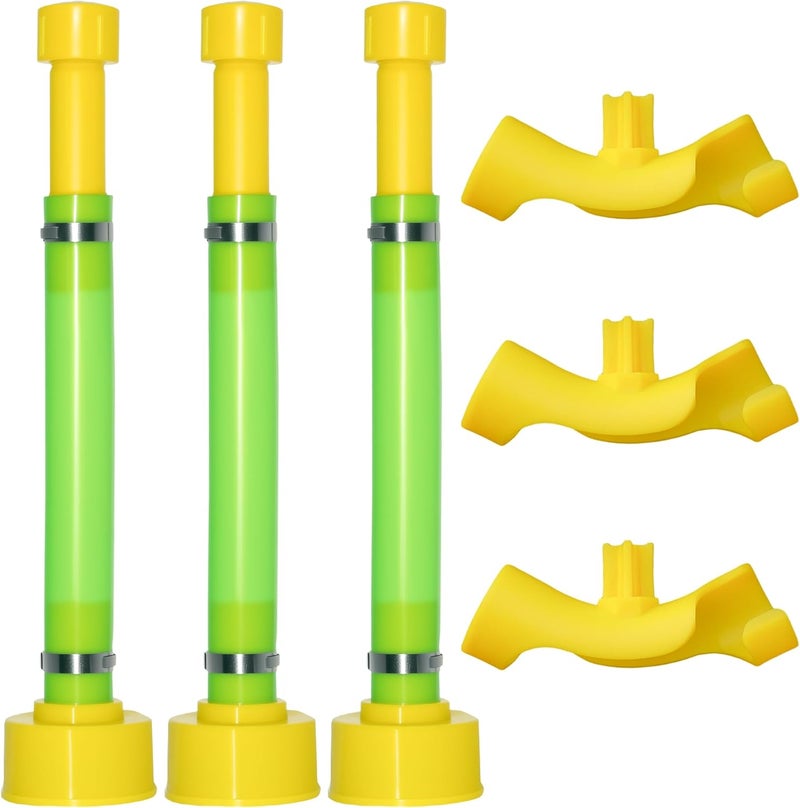 mapleza 3 PCS 11.75" Gas Can Spout Replacement with 3 PCS Hose Benders Compatible with Midwest Scepter Gas Cans PVC Gas Hoses Fit for 1/2/5/10 Gallon Fuel Jugs That Feature 1.75"-1.8" - Image 1